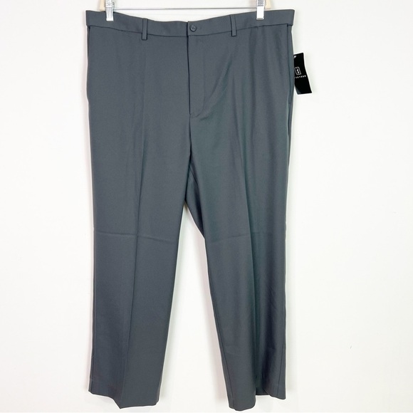 PGA TOUR GRAY SUN PROTECTION EASY CARE GOLF DRESS SLACKS PANTS MENS 40x30 NEW - Picture 1 of 6
